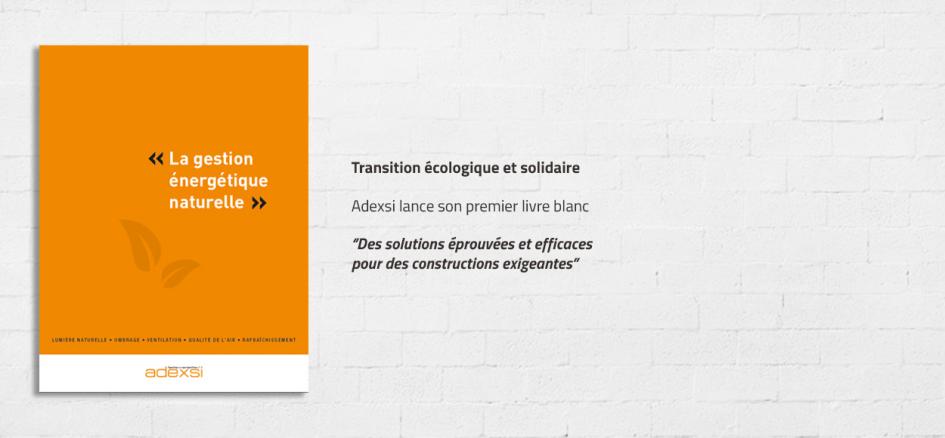 Gestion énergétique naturelle : Adexsi lance son premier livre blanc