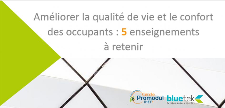 Actualité améliorer la qualité de vie et le confort des occupants