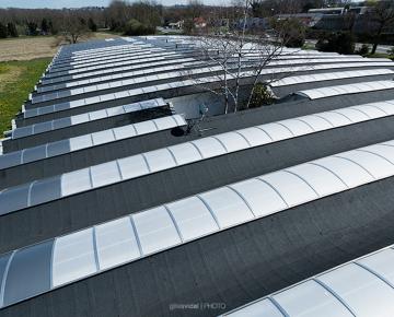 Ateliers Courrèges Pau rénovation voûtes PCA noir et opalescent référence Adexsi marques Bluetek Bluevoûte Bluecoif DV Pneu
