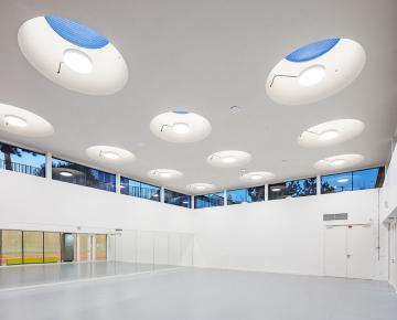 Dômes ronds Bluetek Langethermo collège Marguerite Duras Colombes département 92