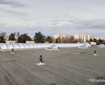 Rénovation brise-soleil Voile-Dôme en toiture concession automobile