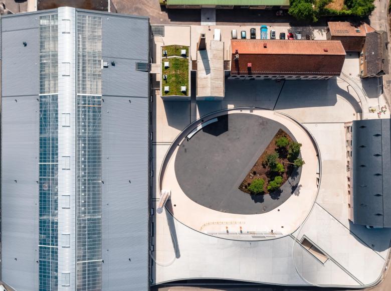 Voûte Bluevoûte sur toiture centre verrier Meisenthal Lorraine