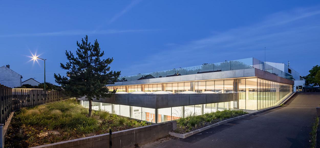 Dômes ronds Bluetek Langethermo collège Marguerite Duras Colombes département 92