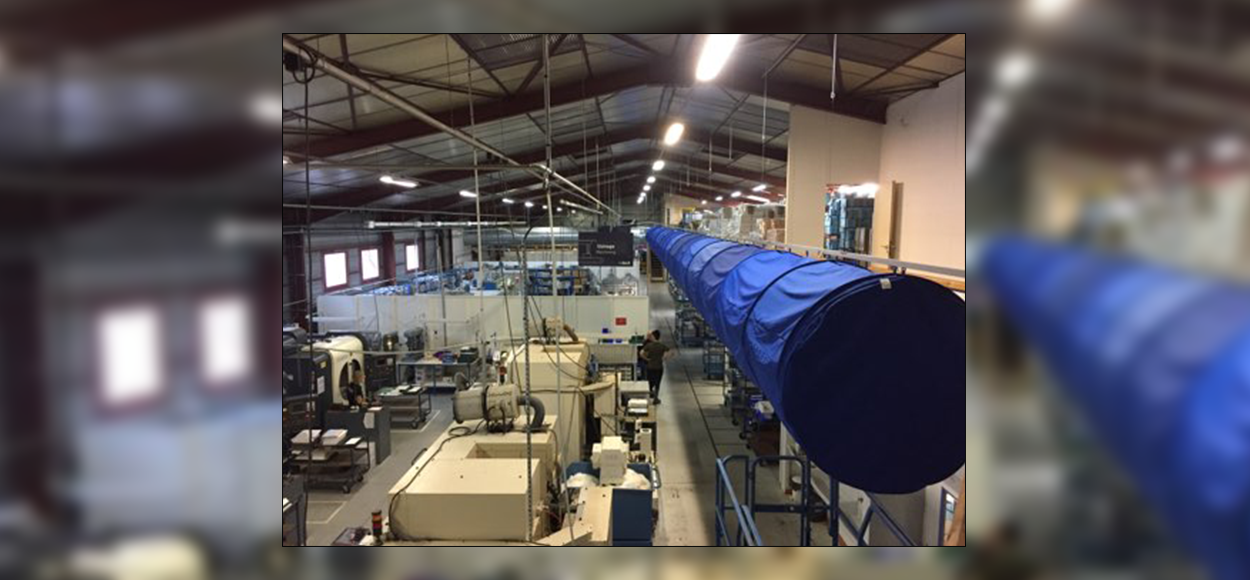Installation adiabatique rafraîchissement bâtiment industriel Intech Medica