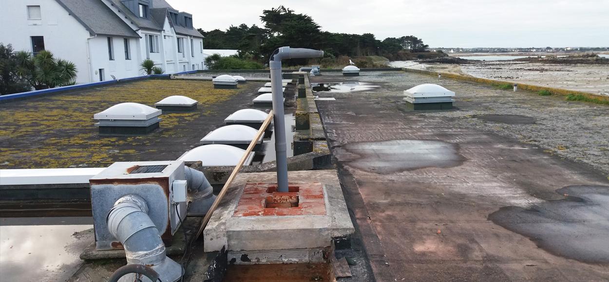 Chantier avant rénovation fondation Ildys Roscoff Finistère chantier Bluetek