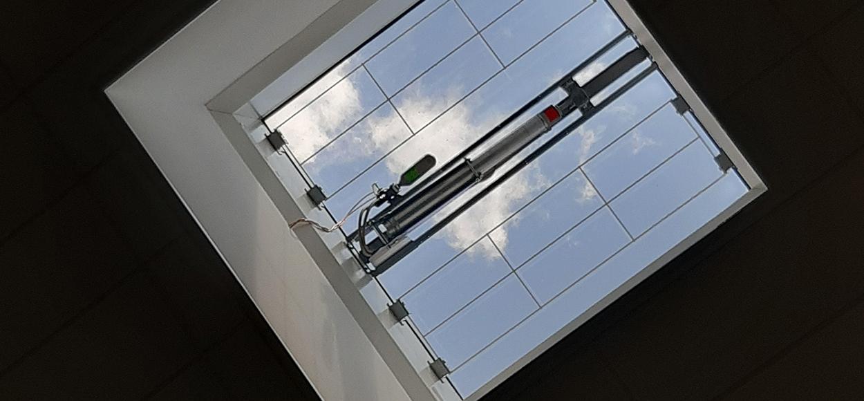 Vue intérieure lanterneau verre Groupe Tiama