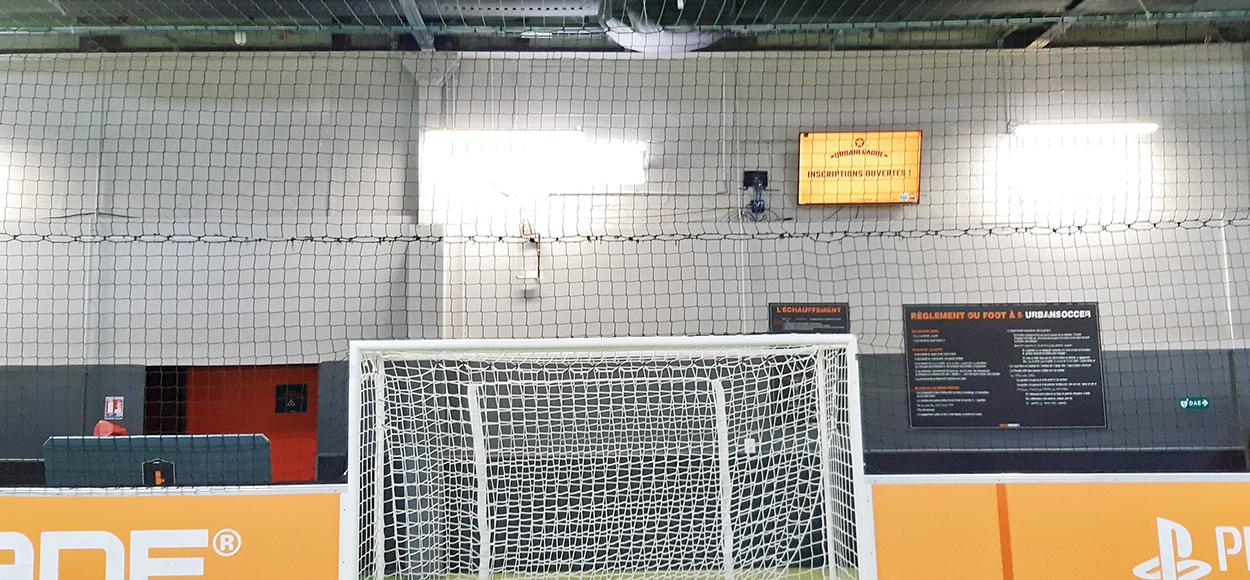 Installation adiabatique sur couloir - centre UrbanSoccer Angers